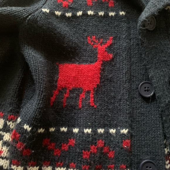 Boys Navy Winter Cardigan - Picture 4 of 7